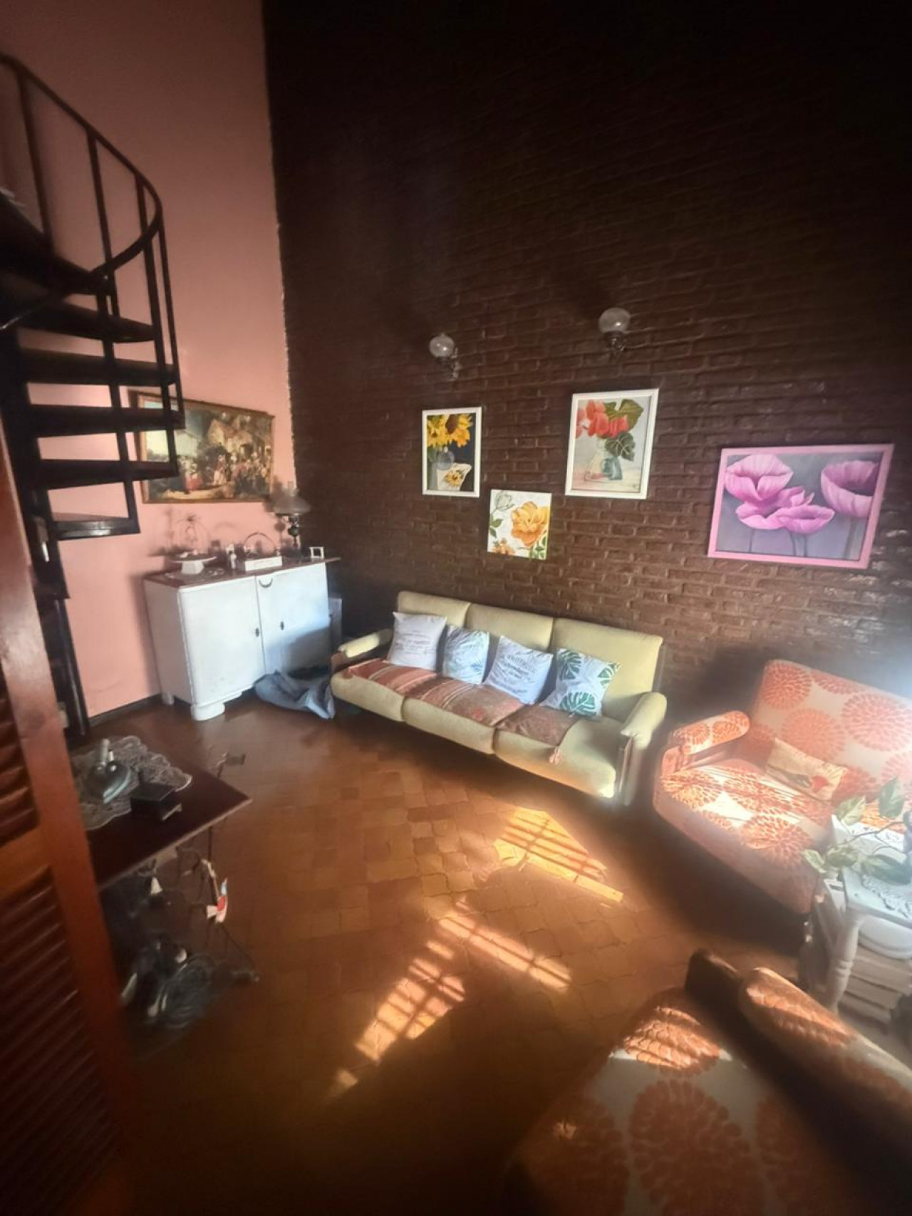 vista de living en desnivel